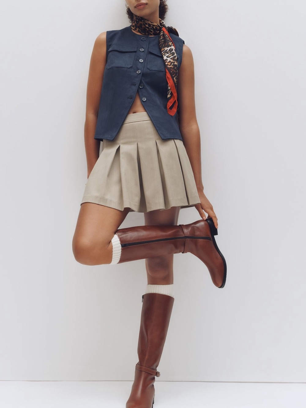 Anthropologie Mare Mare Faux Suede Cutaway Vest
